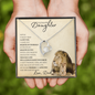 Beautiful Daughter from Dad (Beige Lion Card) - Forever Love Necklace
