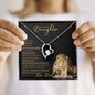 Badass Daughter (Black and Gold Lion Card) - Forever Love Necklace