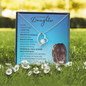 Beautiful Daughter from Mom (Lioness Blue Card)- Forever Love Necklace