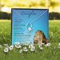 Badass Daughter From Dad (Blue Lion Card) - Forever Love Necklace