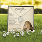 Beautiful Daughter from Dad (Beige Lion Card) - Forever Love Necklace