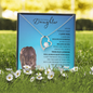 Badass Daughter from Mom (Blue Lioness Card) - Forever Love Necklace