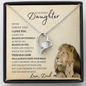 To My Badass Daughter from Dad (Lion Card) - Forever Love Necklace