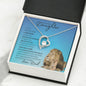 Badass Daughter From Dad (Blue Lion Card) - Forever Love Necklace