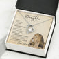 Beautiful Daughter from Dad (Beige Lion Card) - Forever Love Necklace