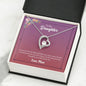 Daughter from Mom (Pink Floral Card) - Forever Love Necklace