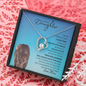 Badass Daughter from Mom (Blue Lioness Card) - Forever Love Necklace