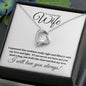 To My Beautiful Wife- Love and Light (Classic Black / White) - Forever Love Necklace