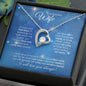 Wife (Christmas Blue Snowflake Card) - Forever Love Necklace