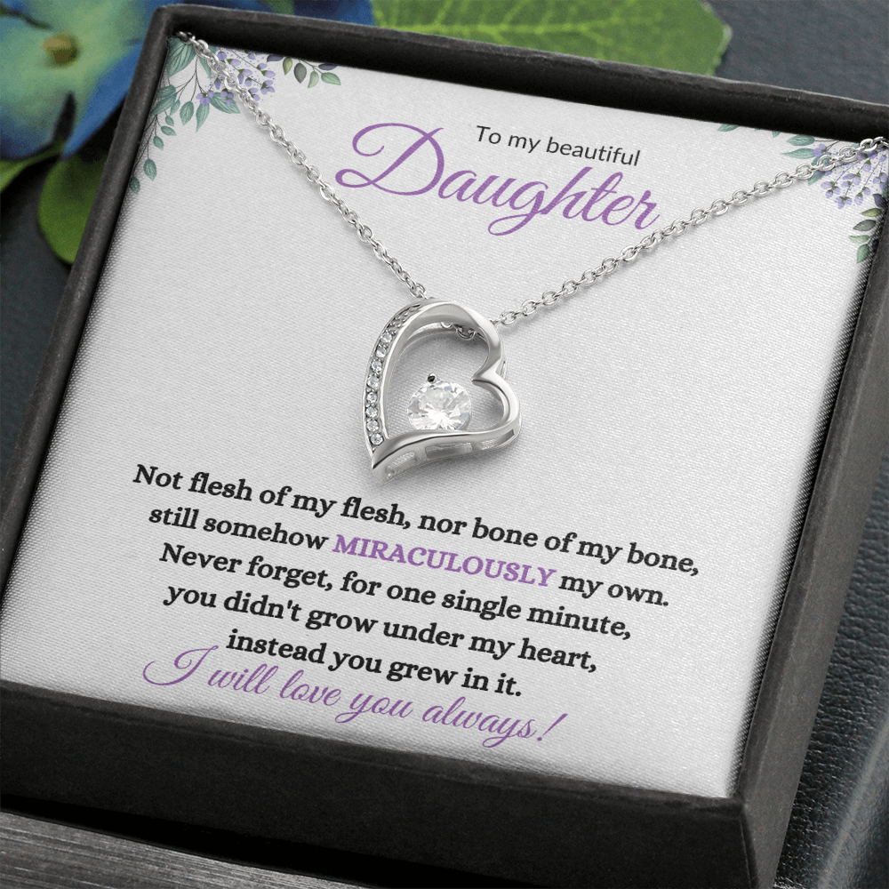 Nonbiological / Adopted Daughter (Purple Card) - Forever Love Necklace