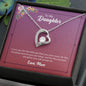Daughter from Mom (Pink Floral Card) - Forever Love Necklace