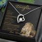 Badass Daughter (Black and Gold Lion Card) - Forever Love Necklace