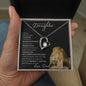 Badass Daughter from Dad (Black and White Lion Card) - Forever Love Necklace