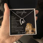 Badass Daughter from Dad (Black and White Lion Card) - Forever Love Necklace
