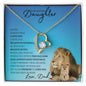 Precious Daughter from Dad (Lion Blue Card) - Forever Love Necklace