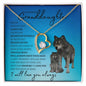 To My Beautiful Granddaughter (Wolf) - Forever Love Necklace