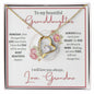 Granddaughter (Floral Frame Card) -Forever Love Necklace