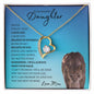 Beautiful Daughter from Mom (Lioness Blue Card)- Forever Love Necklace