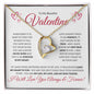 To My Beautiful Valentine for Girlfriend, wife, future wife, Soulmate (Hearts) - Forever Love Necklace