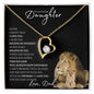 Badass Daughter from Dad (Black and White Lion Card) - Forever Love Necklace