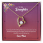 Daughter from Mom (Pink Floral Card) - Forever Love Necklace