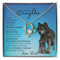To My Badass Daughter From Dad (Wolf) - Forever Love Necklace