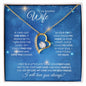 Wife (Christmas Blue Snowflake Card) - Forever Love Necklace