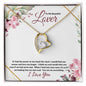 To my Beautiful Lover (Burgundy Card) - Forever Love Necklace