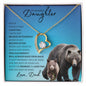 To My Badass Daughter from Dad (This Old Grizzley Card) - Forever Love Necklace