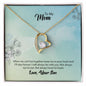 Mom From Son (Aqua Card) - Forever Love Necklace