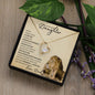 Beautiful Daughter from Dad (Beige Lion Card) - Forever Love Necklace