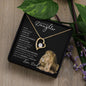 Badass Daughter from Dad (Black and White Lion Card) - Forever Love Necklace