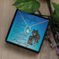 To My Beautiful Daughter From Mom or Dad (Wolf) - Forever Love Necklace