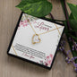 To my Beautiful Lover (Burgundy Card) - Forever Love Necklace