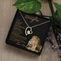 Badass Daughter (Black and Gold Lion Card) - Forever Love Necklace