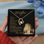 Badass Daughter (Black and Gold Lion Card) - Forever Love Necklace
