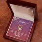 Daughter from Mom (Pink Floral Card) - Forever Love Necklace