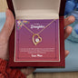 Daughter from Mom (Pink Floral Card) - Forever Love Necklace