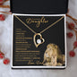 Badass Daughter (Black and Gold Lion Card) - Forever Love Necklace