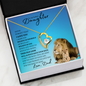 Badass Daughter From Dad (Blue Lion Card) - Forever Love Necklace
