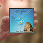 Precious Daughter from Dad (Lion Blue Card) - Forever Love Necklace