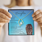 Beautiful Daughter from Mom (Lioness Blue Card)- Forever Love Necklace
