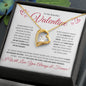 To My Beautiful Valentine for Girlfriend, wife, future wife, Soulmate (Hearts) - Forever Love Necklace