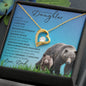 To My Badass Daughter from Dad (This Old PAPA BEAR Card) - Forever Love Necklace