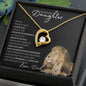 Badass Daughter from Dad (Black and White Lion Card) - Forever Love Necklace