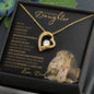 Badass Daughter (Black and Gold Lion Card) - Forever Love Necklace