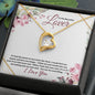 To my Beautiful Lover (Burgundy Card) - Forever Love Necklace