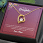 Daughter from Mom (Pink Floral Card) - Forever Love Necklace