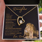 Badass Daughter (Black and Gold Lion Card) - Forever Love Necklace