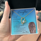 Beautiful Daughter from Mom (Lioness Blue Card)- Forever Love Necklace